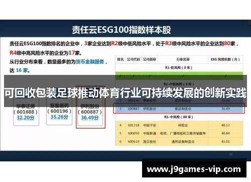 可回收包装足球推动体育行业可持续发展的创新实践